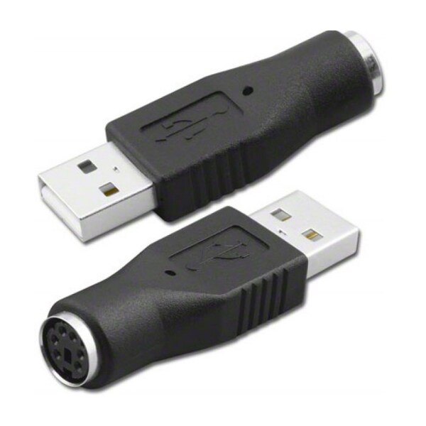 Sanoxy PS/2 Female to USB Male Passive Adapter-Replacement for Keyboard, Mouse - SANOXY-VNDR-PS2-USB-BLK
