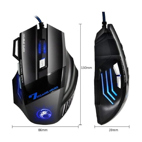 Sanoxy USB Wired 7 keys 3200DPI Led Optical Gaming Mouse - SANOXY-MOUS-WIR