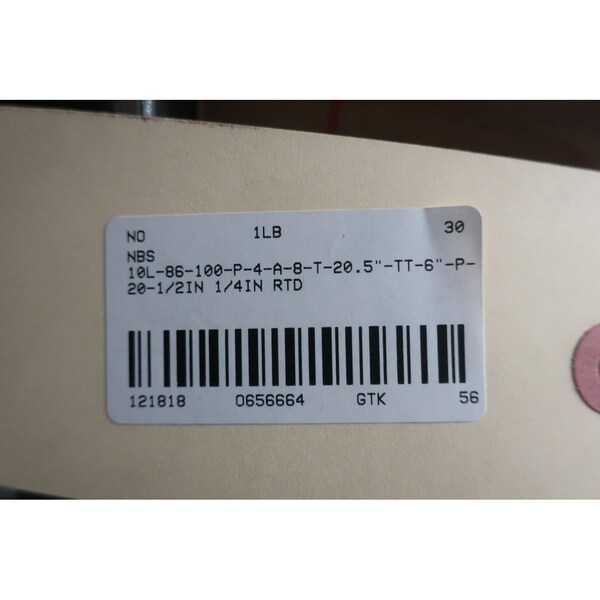 Nbs 20-1/2IN 1/4IN RTD - 10L-86-100-P-4-A-8-T-20.5"-TT-6"-P-Z
