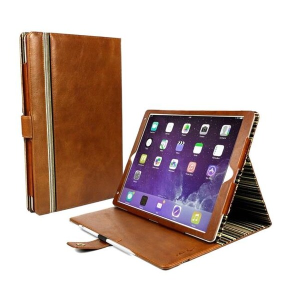 Ashtead Retail & Wholesale Tuff Luv C8-70 Alston Craig Vintage Genuine Leather Slim Stand Case Cover for Apple iPad Pro 10.5 - Brown - C8_70