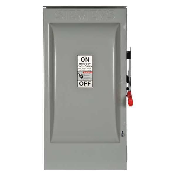 Interruptor de Seguridad con Fusible Siemens, de Alta Resistencia, 600V AC, 3PST, 200 A, NEMA 3R - HF364R