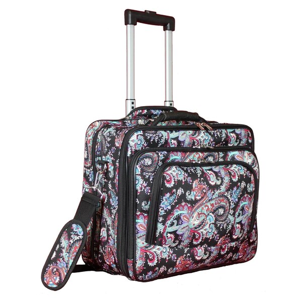 World Traveler 17 in. Rolling Laptop Case, Paisley - WT2013-207