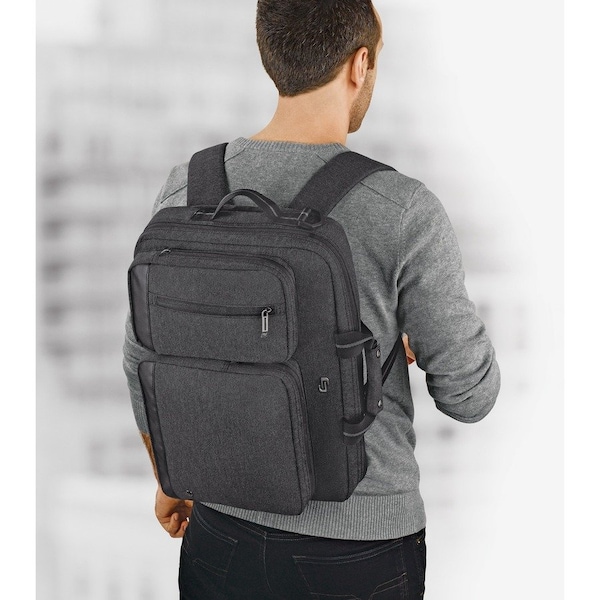 Solo Urban Hybrid Laptop Brief/Backpack, 12-1/2"x17"x5", GY - USLUBN31010