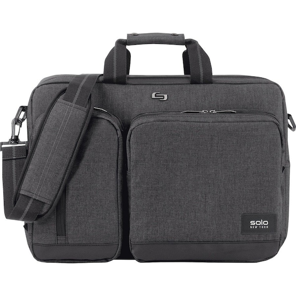 Solo Urban Hybrid Laptop Brief/Backpack, 12-1/2"x17"x5", GY - USLUBN31010