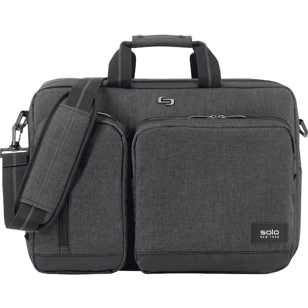 Solo Urban Hybrid Laptop Brief/Backpack, 12-1/2"x17"x5", GY - USLUBN31010