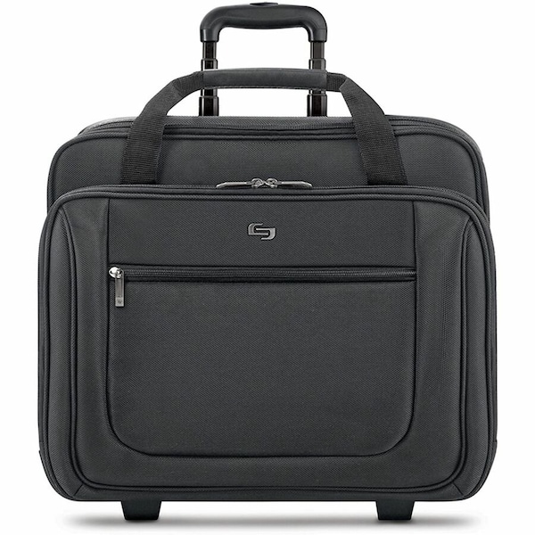 Solo New York Rolling Carrying, Fits 17.3'' Laptops, 14'' x 16.8'' x 5'', Black - PT1364