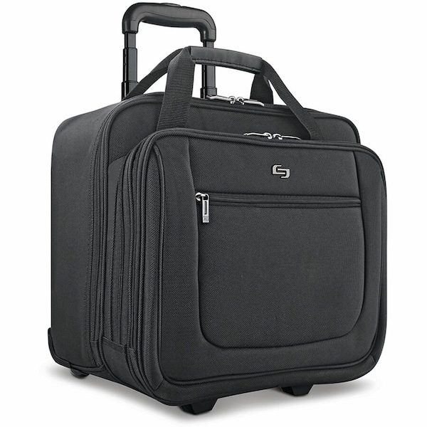 Solo New York Rolling Carrying, Fits 17.3'' Laptops, 14'' x 16.8'' x 5'', Black - PT1364