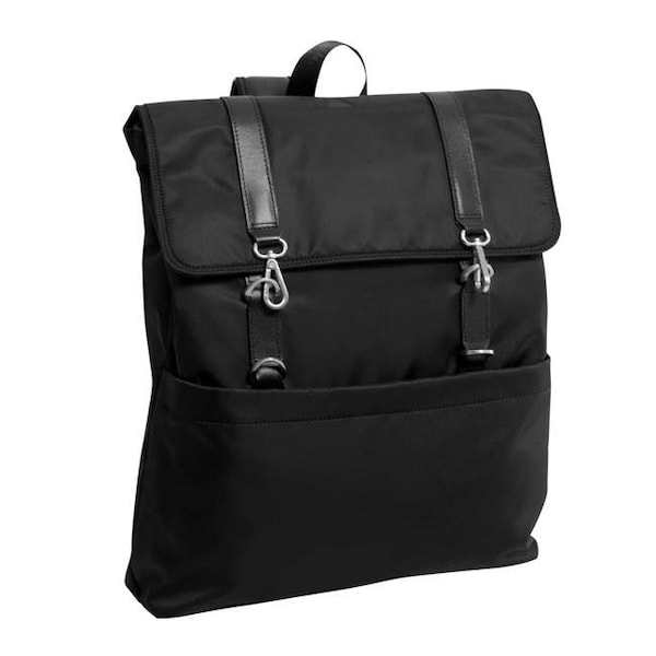 Mckleinusa McKlein USA 18475 15 in. Element Nylon Flap Over Laptop Backpack; Black - 18475