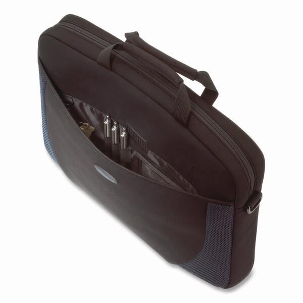 Targus Horizontal Slipcase, Fits Devices Up to 17in, Neoprene, 17.25 x 4 x 13, Black/Blue - CVR217-10