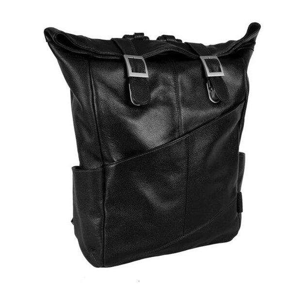 Mckleinusa McKlein USA 88735 17 in. S Series Kennedy; Pebble Grain Calfskin Leather Dual Access Laptop Backpack - Black - 88735