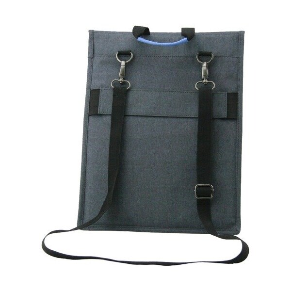 So-Mine Storage Bag, Slim Line, f/ 15in Laptop, Charcoal/Cobalt - OSMSM454