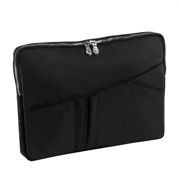 Serverusa 14 in. Crescent Nylon Laptop Sleeve, Black - SE3039692