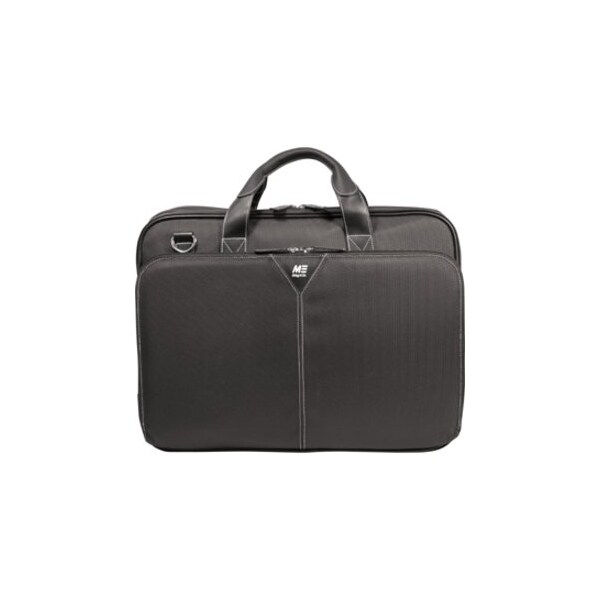 Mobile Edge - PREMIUM NYLON LAPTOP BRIEFCASE - 16IN/17IN MAC   BLACK, 1680D BALLI - MEBCNP1
