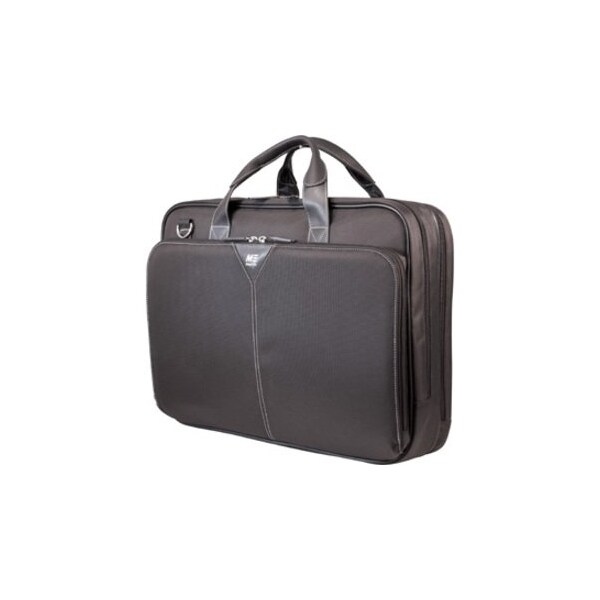 Mobile Edge - PREMIUM NYLON LAPTOP BRIEFCASE - 16IN/17IN MAC   BLACK, 1680D BALLI - MEBCNP1