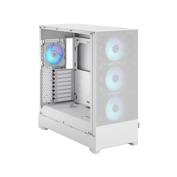 Fractal Design MidTower Pop XL Air RGB Tempered Glass ATX High-Airflow Computer Case, White - FD-C-POR1X-01
