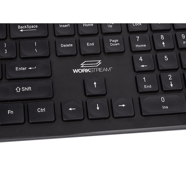 Monoprice Workstream by Low-Profile Spill-Resistant Silent Keyboard, 10 Million Keystrokes - 42114