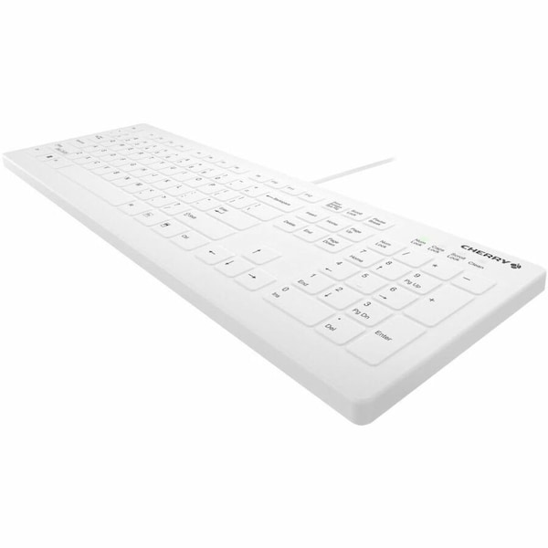 Cherry Americas CHERRY AK-C8112 Medical Keyboard - Permanent Cable, US Layout, (CF/WIN LEFT), White - AK-C8112-US-W/US