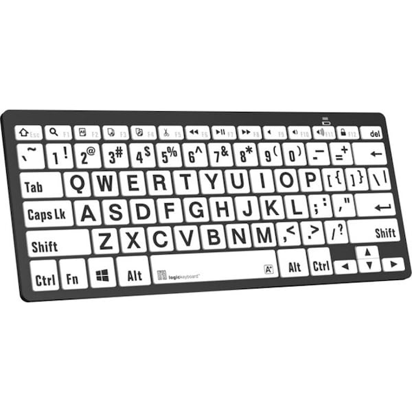 Logickeyboards XLPRINT BLUETOOTH BLK ON WHT P - LKB-LPBW-BTPC-US