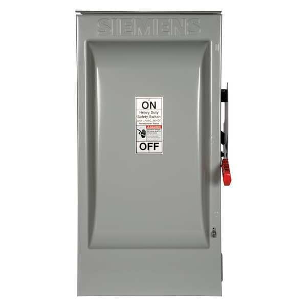 Interruptor de Seguridad Fusible Siemens, Alta Durabilidad, 240V AC, 3PST, 200 A, NEMA 3R - HF324NR