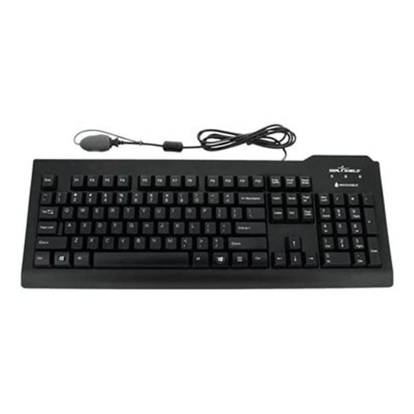 Sealshield Seal Shield 11384786 Silver Seal Waterproof Keyboard; Black - 11384786