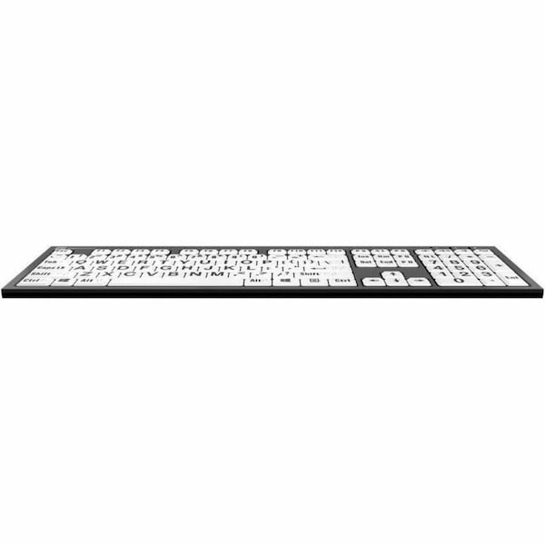 Logickeyboards BRAILLE/LARGE BLK ON WHT PC US - LKB-BRALPBW-BJPU-US