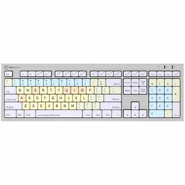 Logickeyboards DYSLEXIE KEYBOARD ALBA MAC US - LKB-DYSLEX-CWMU-US