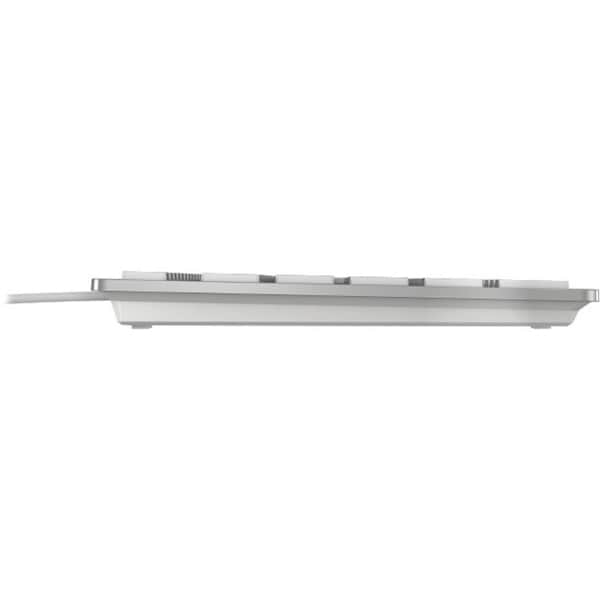 Cherry Americas CHERRY KC 6000 SLIM Keyboard - USB Interface - English (US) - SX Keyswitch - Silver, White - JK-1600EU-1