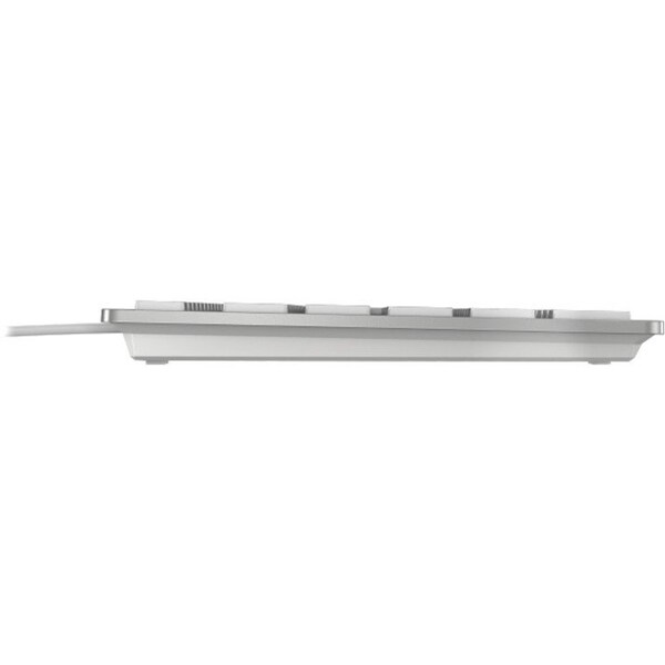 Cherry Americas CHERRY KC 6000 SLIM Keyboard - USB Interface - English (US) - SX Keyswitch - Silver, White - JK-1600EU-1