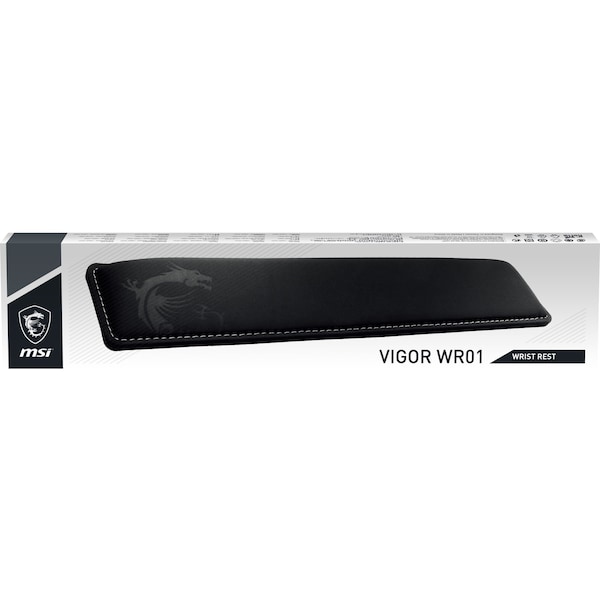 Msi Wrist Rest - 0.98" x 17.01" x 3.39" Dimension - Black - Anti-slip - VIGORWR01