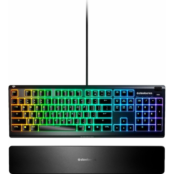 Steelseries Apex 3 Wired Gaming Keyboard with RGB Back Lighting - Black - 64795