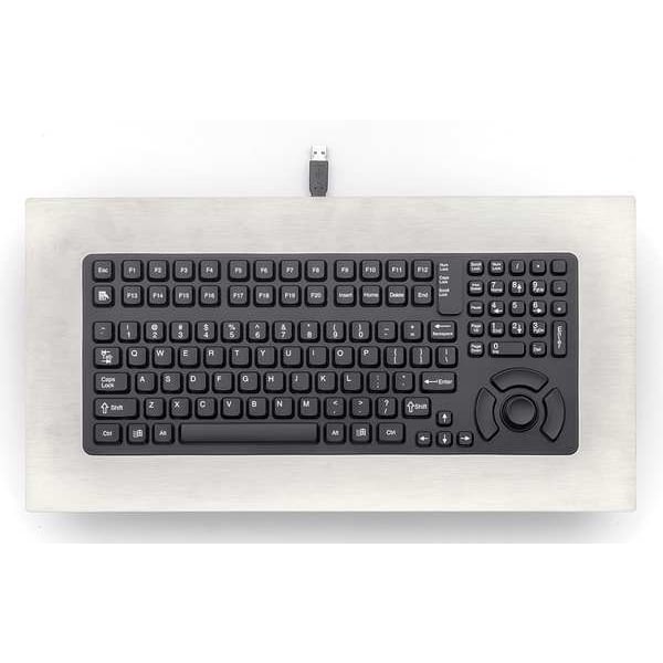 Ikey Keyboard, Stainless Steel Panel Mount, USB - PM-5K-FSR-USB