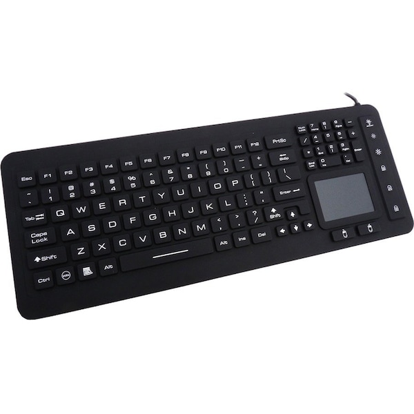 Ergoguys Dsi Waterproof Led Keyboard W/Touchpad - KB-JH-IKB98BL