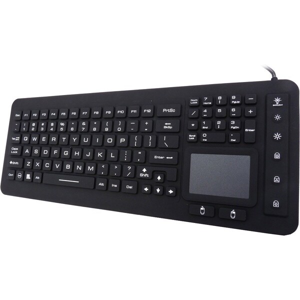Ergoguys Dsi Waterproof Led Keyboard W/Touchpad - KB-JH-IKB98BL