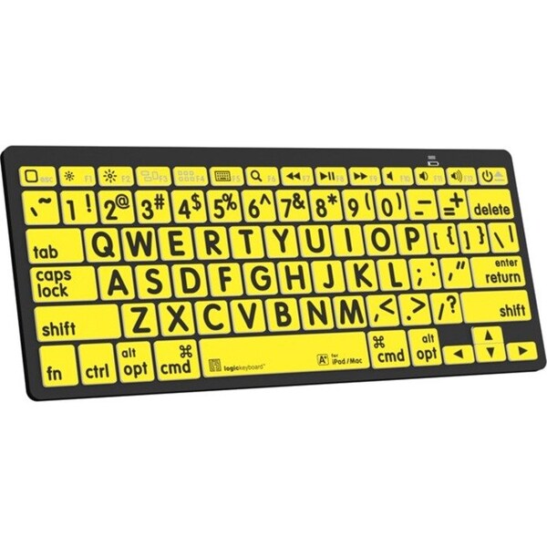 Logickeyboards XLPRINT BLUETOOTH BLK ON YLW U - LKBU-LPBY-BTON-US