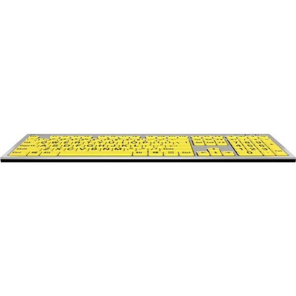 Logickeyboards XLPRINT PC SLIM LINE BLK ON YL - LKBU-LPRNTBY-AJPU-US