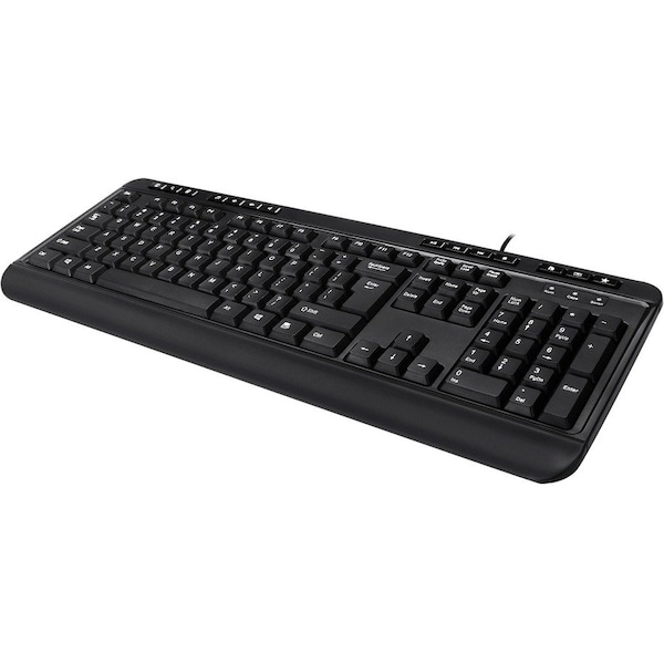Adesso DESKTOP MULTIMEDIA USB KEYBOARD WITH BUILTIN 3 PORTS USB HUB  CONVENIENT - AKB-132HB