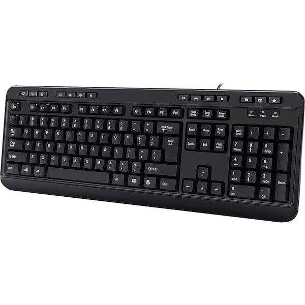 Adesso DESKTOP MULTIMEDIA USB KEYBOARD WITH BUILTIN 3 PORTS USB HUB  CONVENIENT - AKB-132HB