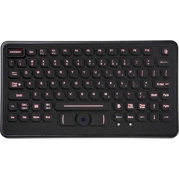 Tg3 Electronics Keyboard; Rugged 86 Key Keyboard W/ Nema 4 Pointing Device And Red - KBA-BLH-5RU