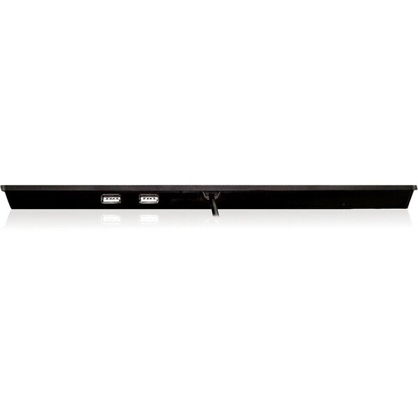 Adesso SLIMTOUCH 11.25 INCH WIDE MINI MULTIMEDIA KEYBOARD WITH 2 USB HUBS , SCISS - AKB-510HB