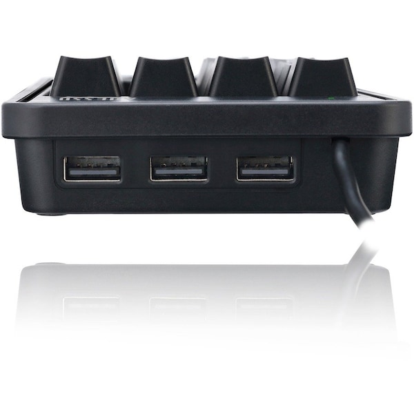 Adesso 19-KEY USB NUMERIC KEYPAD , BUILT-IN 3-PORT  USB HUBS , DURABLE  MECHNICAL - AKB-600HB