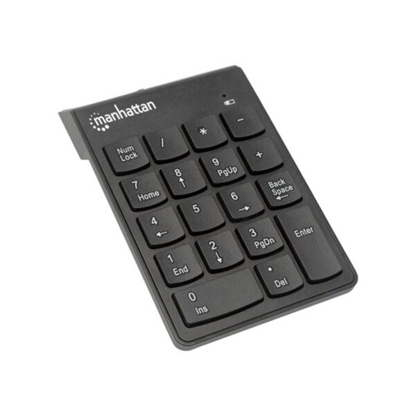 Manhattan - Strategic NUMERIC WIRELESS USB KEYPAD, WITH USB MICRO RECEVIER, 18 FULL-SIZE KEYS, BLACK . - 178846