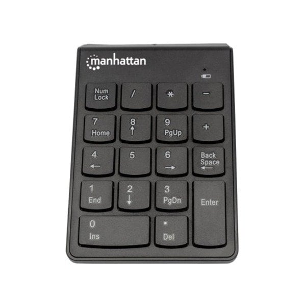Manhattan - Strategic NUMERIC WIRELESS USB KEYPAD, WITH USB MICRO RECEVIER, 18 FULL-SIZE KEYS, BLACK . - 178846