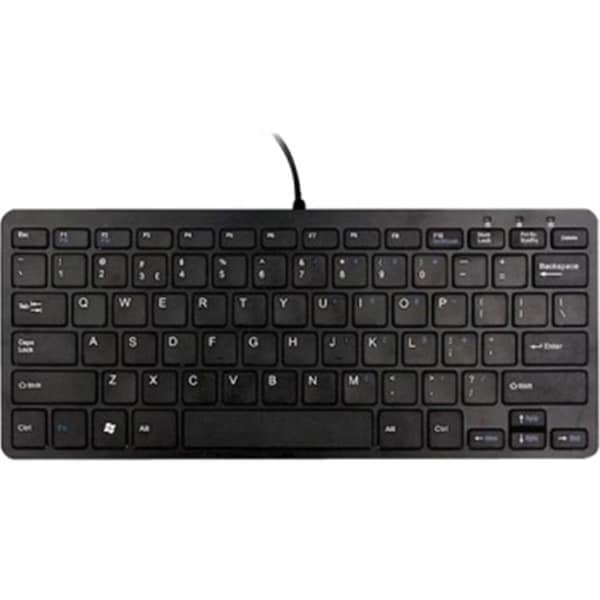 R-Go ERGONOMIC KEYBOARD, COMPACT, QWERTY US, BLACK, WIRED - RGOECQYBL