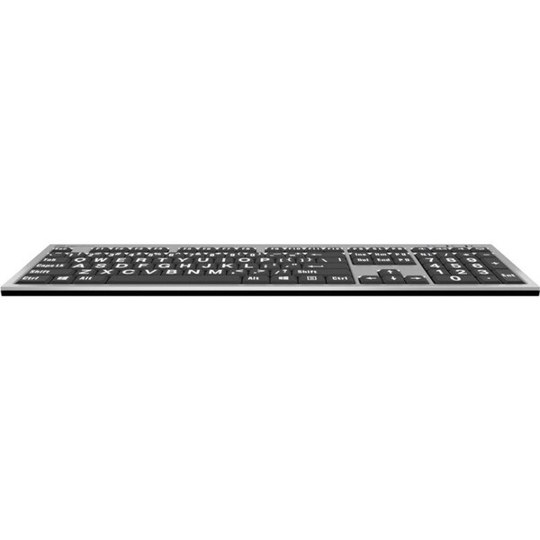 Logickeyboards XLPRINT PC SLIM LINE WHT ON BL - LKBU-LPRNTWB-AJPU-US