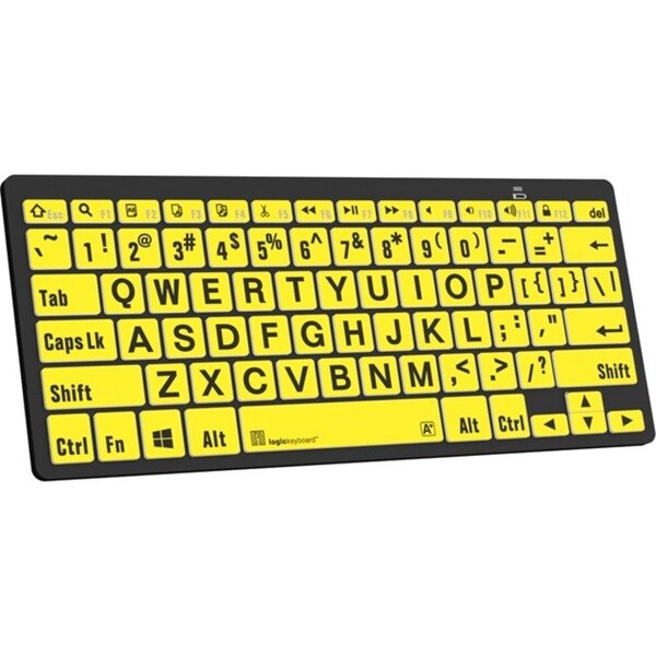 Logickeyboards XLPRINT BLUETOOTH BLK ON YLW P - LKB-LPBY-BTPC-US