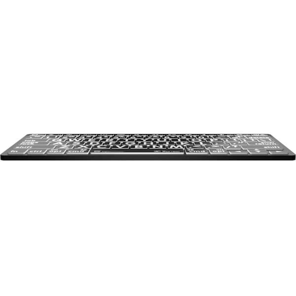 Logickeyboards XLPRINT BLUETOOTH WHT ON BLK U - LKBU-LPWB-BTON-US