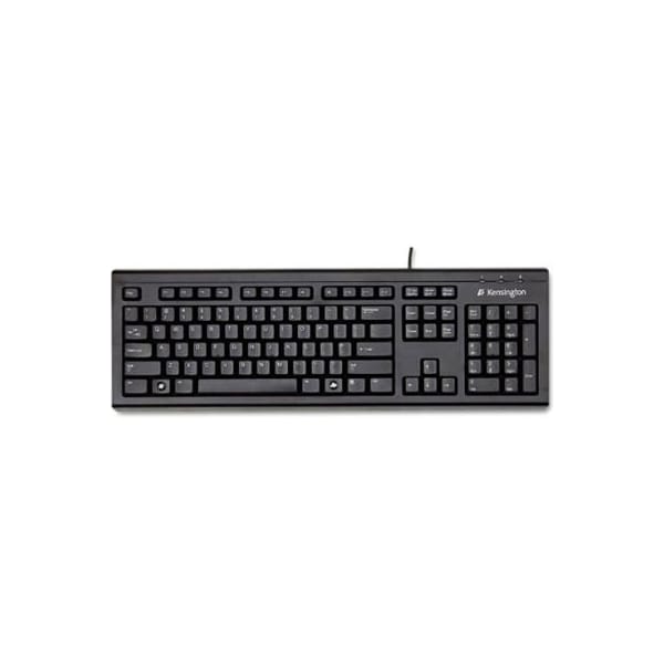 Kensington Kensington Spill-Proof 104-Key Wired Keyboard, Black - 64370