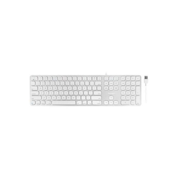 Securityman Macally Aluminum Slim USB Keyboard with 2 USB Ports for Mac - MLUXKEYA
