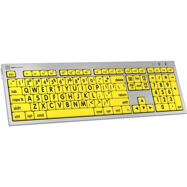 Logickeyboards XLPRINT ALBA BLK ON YLW MAC US - LKBU-LPRNTBY-CWMU-US
