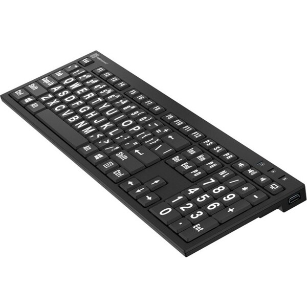 Logickeyboards XLPRINT NERO PC WHT ON BLK US - LKBU-LPWB-BJPU-US